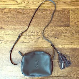 YSL Small Mono Leather Camera Bag - Asphalt